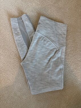 lululemon athletica Light Gray Patterned Leggings